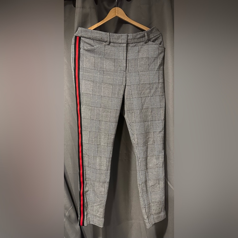 Women’s Express Stretch Plaid Mid Rise Pant - Size 12